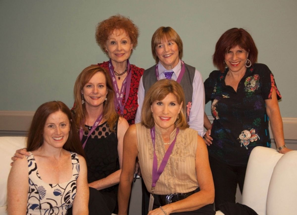 CWC speakers Kami Cotler, Mary McDonough, Carol Lawrence, Judy Norton, Geri Jewell and Judy Carter gather in the greenroom at 