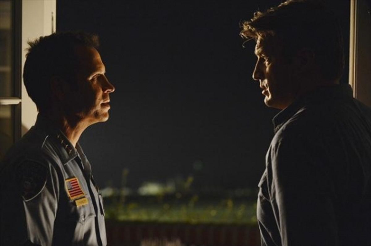 DAVID BURKE, NATHAN FILLION at 