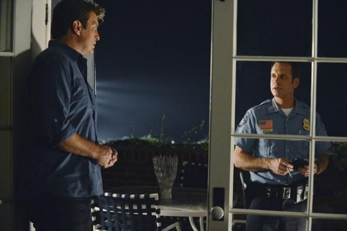 NATHAN FILLION, DAVID BURKE at 