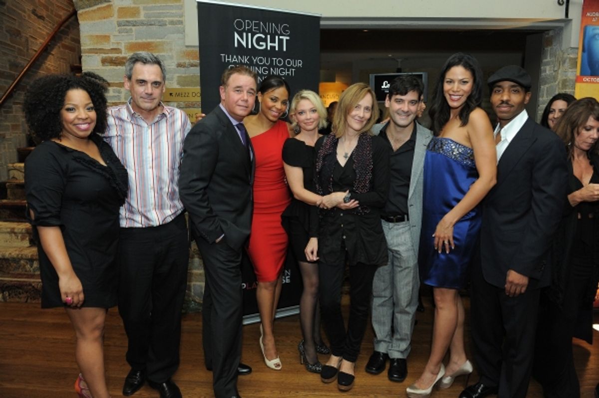 Kimberly Hebert Gregory, Geffen Artistic Director Randall Arney, Spencer Garrett, Sanaa Lathan, Amanda Detmer, director Jo Bonney, Mather Zickel, Merle Dandridge and Kevin Carroll at 