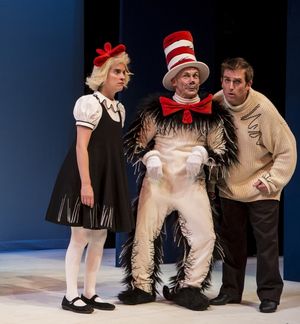 ELise Langer as Girl, Dean Holt as Cat in the Hat and Douglas Neithercott as Boy
@ BroadwayWorld ELise Langer as Girl, Dean Holt as Cat in the Hat and Douglas Neithercott as Boy
Photo