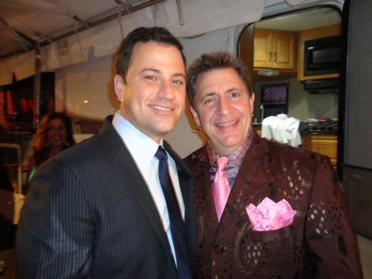  Jimmy Kimmel (L), Louis Prima Jr. (R) at 'Prima Notte' during Galbani Italian Feast of San Gennaro September 27. at 