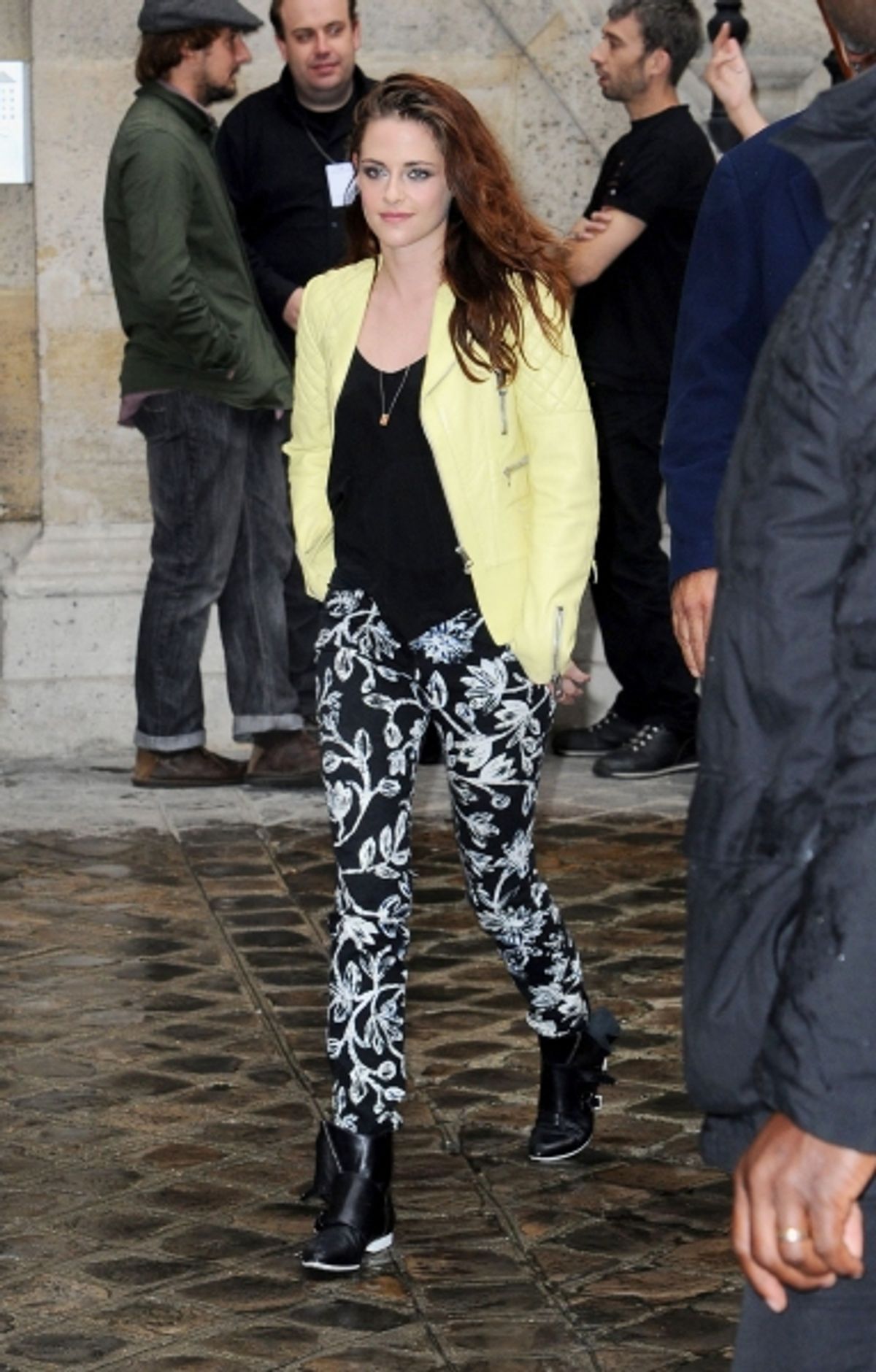 Kristen Stewart at Balenciaga show, Spring Summer 2013 (Photo by Joseph Kerlakian/Rex / Rex USA) at 