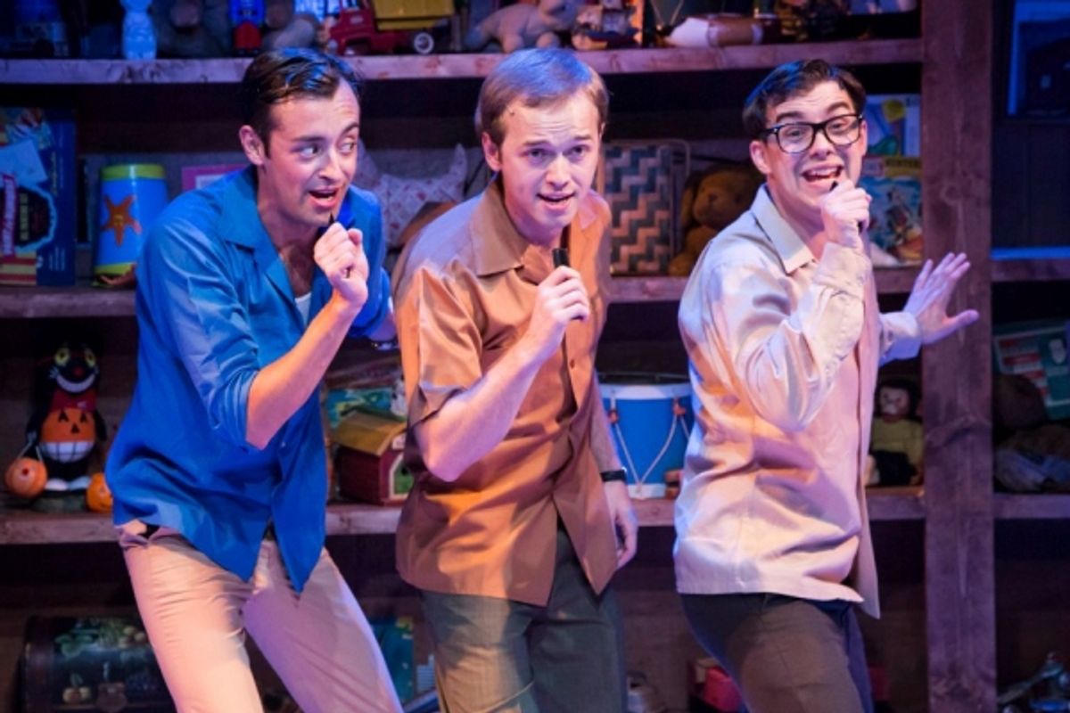 L to R: Dylan Godwin as Wally Patton, Adam Gibbs as Denny Varney, and Mark Ivy as EuGene Johnson. Photo by Bruce Bennett. at 