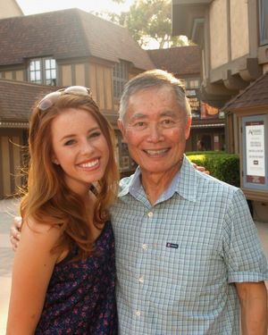 Allie Trimm and George Takei @ BroadwayWorld Allie Trimm and George Takei Photo