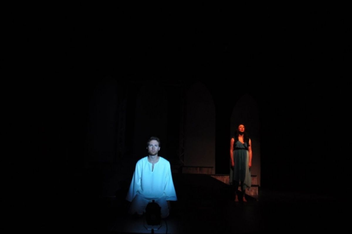 Jonathan Lee Cunningham and Lauren Paris at 