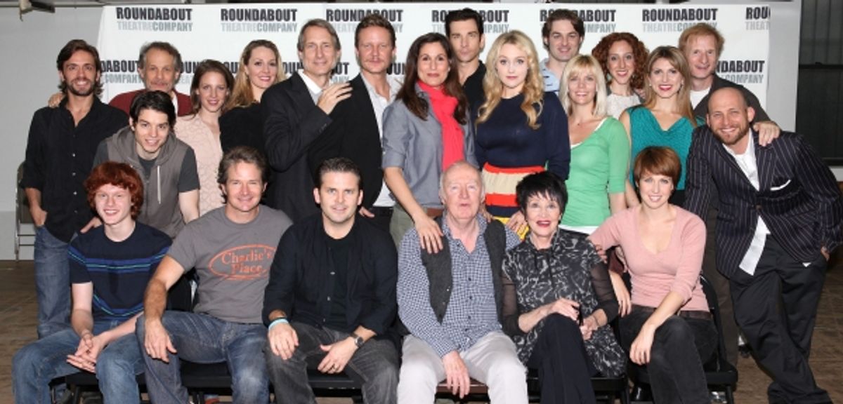 The Company: (Front Row L-R) Nicholas Barasch, Peter Benson, Andy Karl, Jim Norton, Chita Rivera, Kara Schmidt, (2nd row) Eric Sciotto, Jim Walton, Kyle Coffman, Jessie Mueller, Shannon Lewis, Gregg Edelman, Will Chase, Stephanie J. Block, Andy Karl, Bets at 