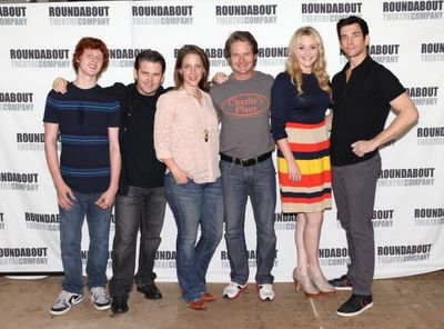 Nicholas Barasch, Robert Creighton, Jesse Mueller, Peter Benson, Betsy Wolfe and Andy Photo