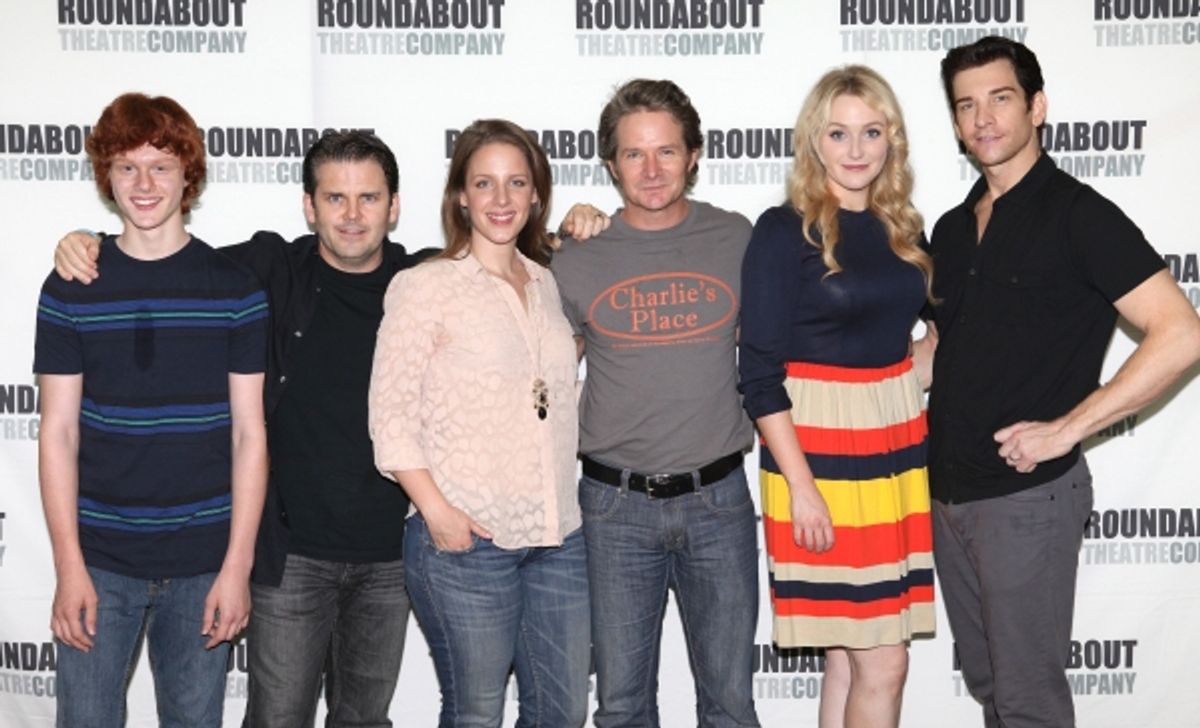 Nicholas Barasch, Robert Creighton, Jesse Mueller, Peter Benson, Betsy Wolfe and Andy Karl at 
