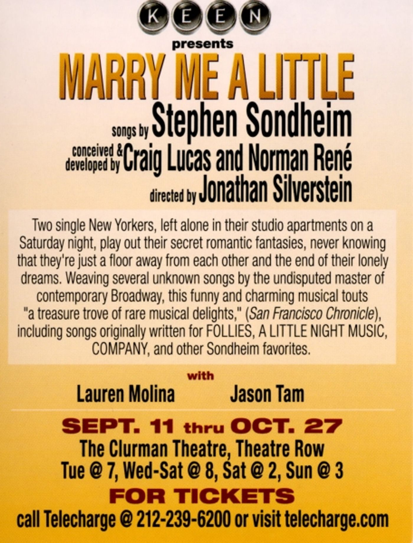 Photo Coverage: Inside Opening Night of MARRY ME A LITTLE- Curtain Call! Image