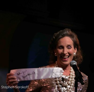 Hildegarde's Glove & Andrea Marcovicci Photo