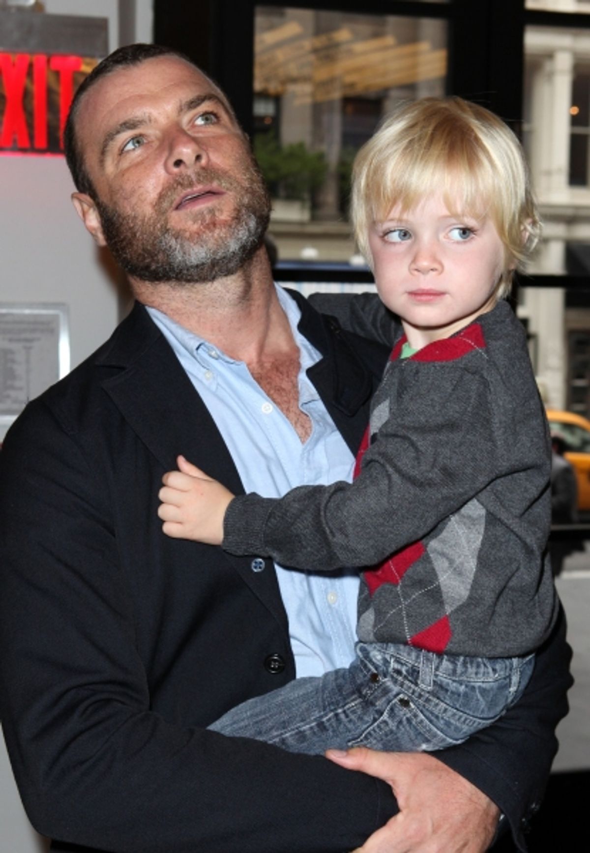 Liev Schreiber with son Alexander at 