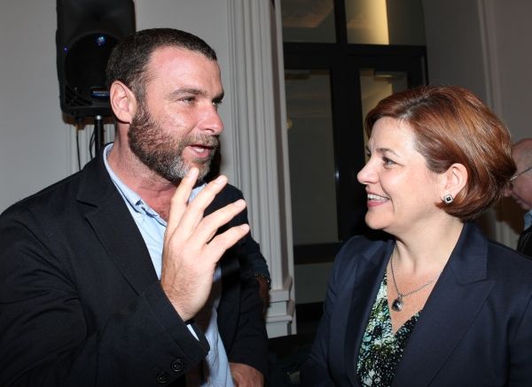Liev Schreiber and City Council Speaker Christine Quinn Photo