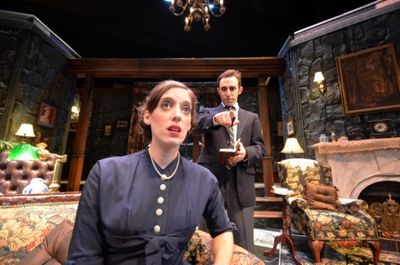 Megan Irene Davis is Mollie and Kevin Sebastian is Detective Sergeant Trotter Photo