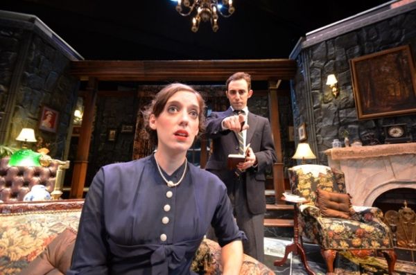 Megan Irene Davis is Mollie and Kevin Sebastian is Detective Sergeant Trotter Photo