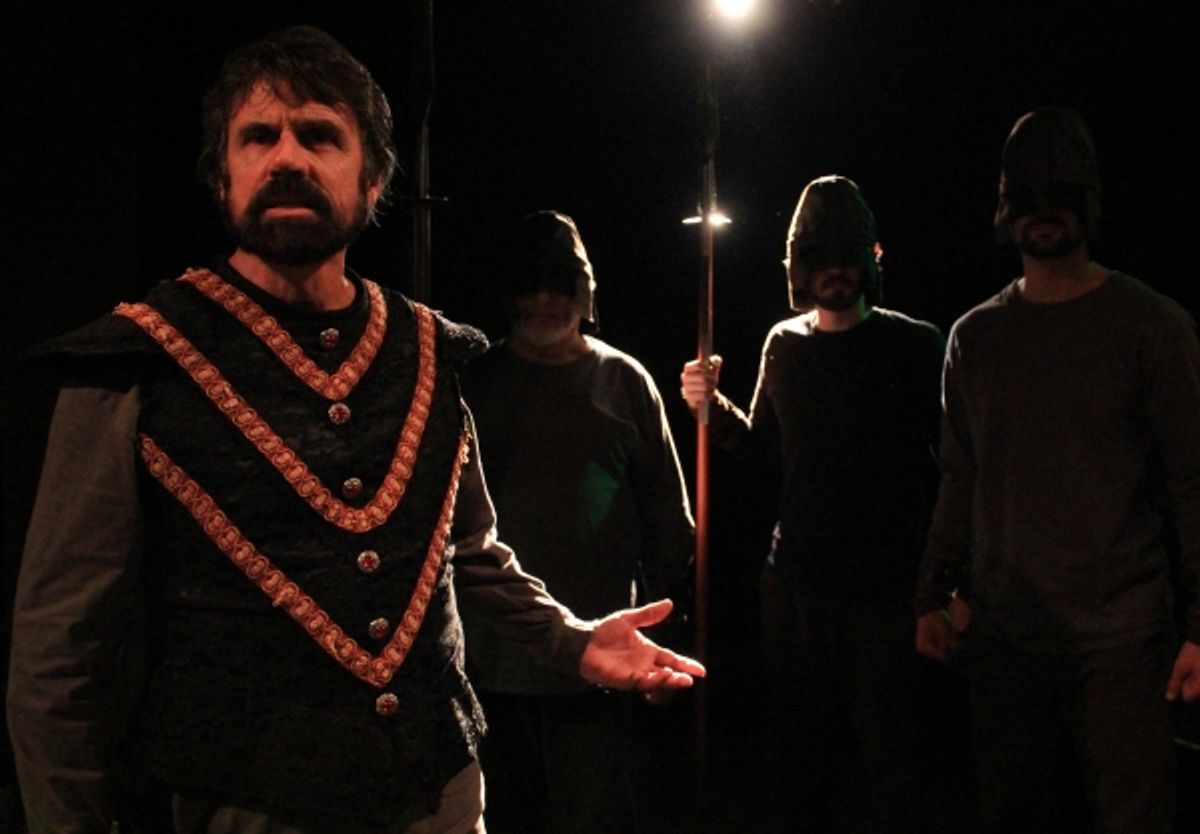 Clotaldo (David Grant) and the guards (Steve Garfinkel, Bobby Haworth, and Justin OÃ¢â‚¬â„¢Brien) at 