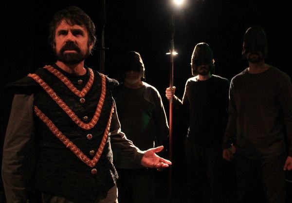 Clotaldo (David Grant) and the guards (Steve Garfinkel, Bobby Haworth, and Justin OÃ Photo