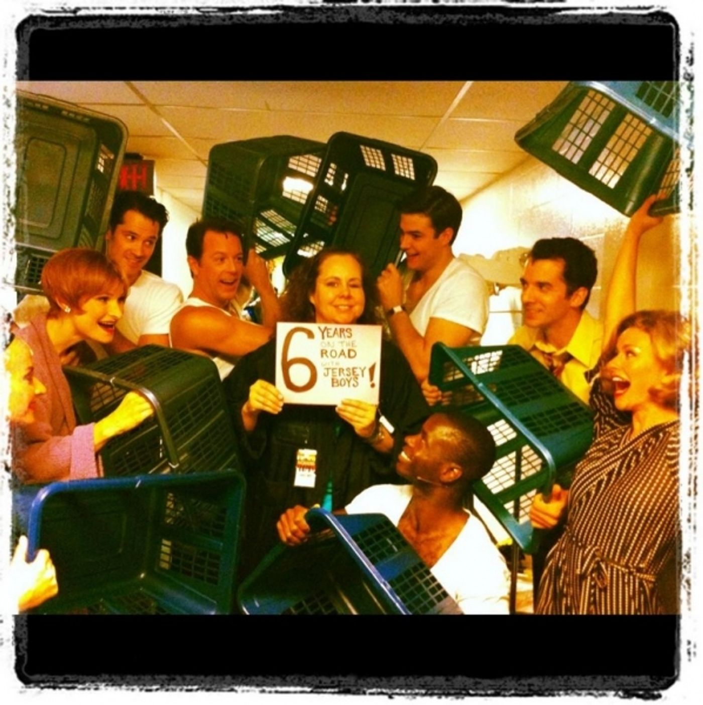 Photo Flash: Saturday Intermission Pics, Oct 6 -  Perez Hilton's Last NEWSical Shot, ANYTHING GOES' First Tour Pic and More!  Image