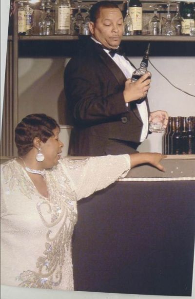 Zedri Whaley as The Queen and Daron Gilmore as Lucky.
 Photo