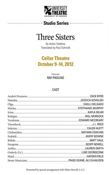 Photo Flash: University of Georgia's THREE SISTERS Opens Tomorrow, 10/9  Image