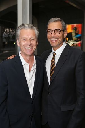 From left, CTG Artistic Director Michael Ritchie and actor Jeff Goldblum pose during the arrivals for the opening night performance of "November" at the Center Theatre Group/Mark Taper Forum on Sunday, Oct. 7, 2012, in Los Angeles, Calif. (Photo by Ryan
@ BroadwayWorld From left, CTG Artistic Director Michael Ritchie and actor Jeff Goldblum pose during Photo