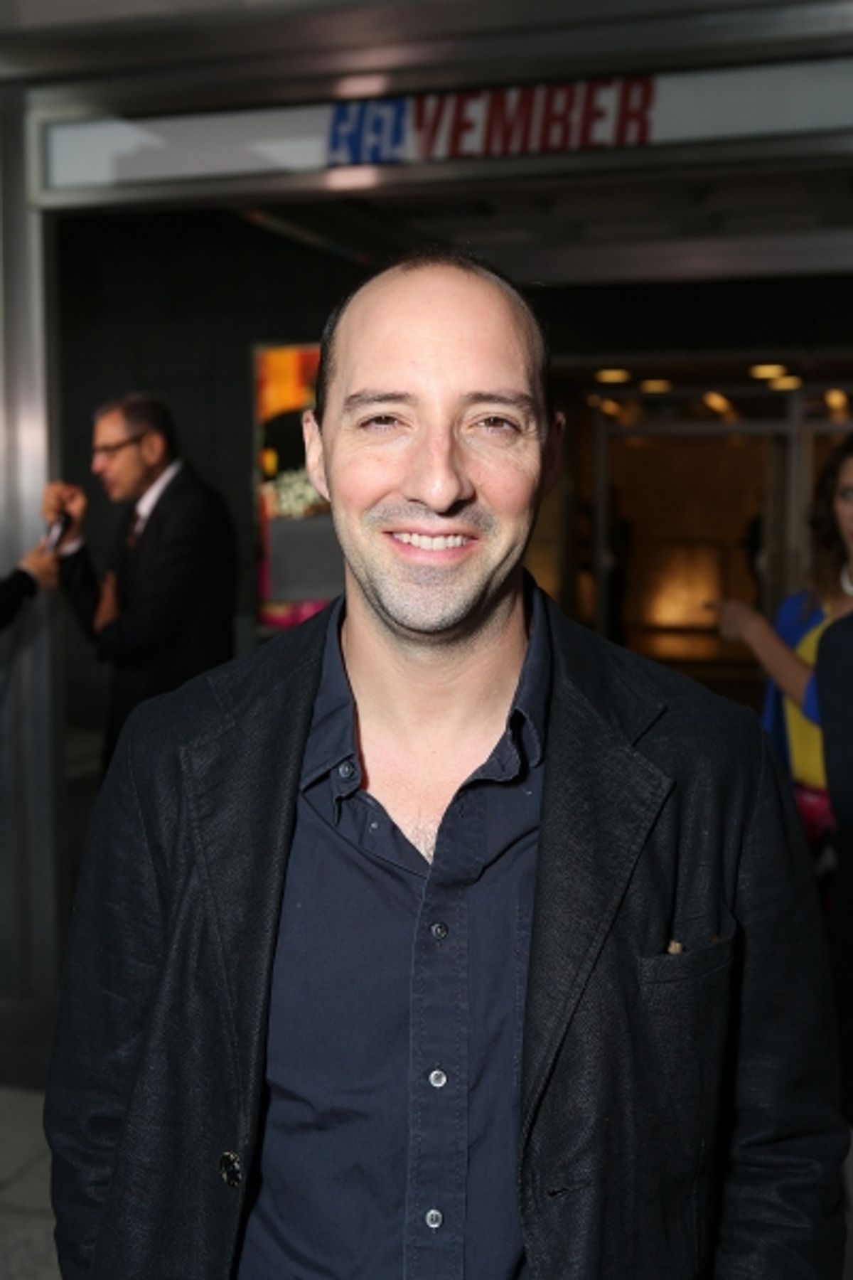 Tony Hale poses during the arrivals for the opening night performance of 'November' at the Center Theatre Group/Mark Taper Forum on Sunday, Oct. 7, 2012, in Los Angeles, Calif. (Photo by Ryan Miller/Capture Imaging)
 at 