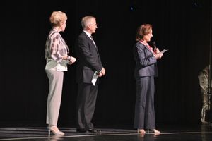 Mitzi Hamilton, Mark S. Hoebee and Kelly Bishop Photo