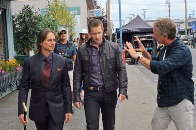 ROBERT CARLYLE, JOSH DALLAS, DAVID SOLOMON (DIRECTOR) 
 Photo