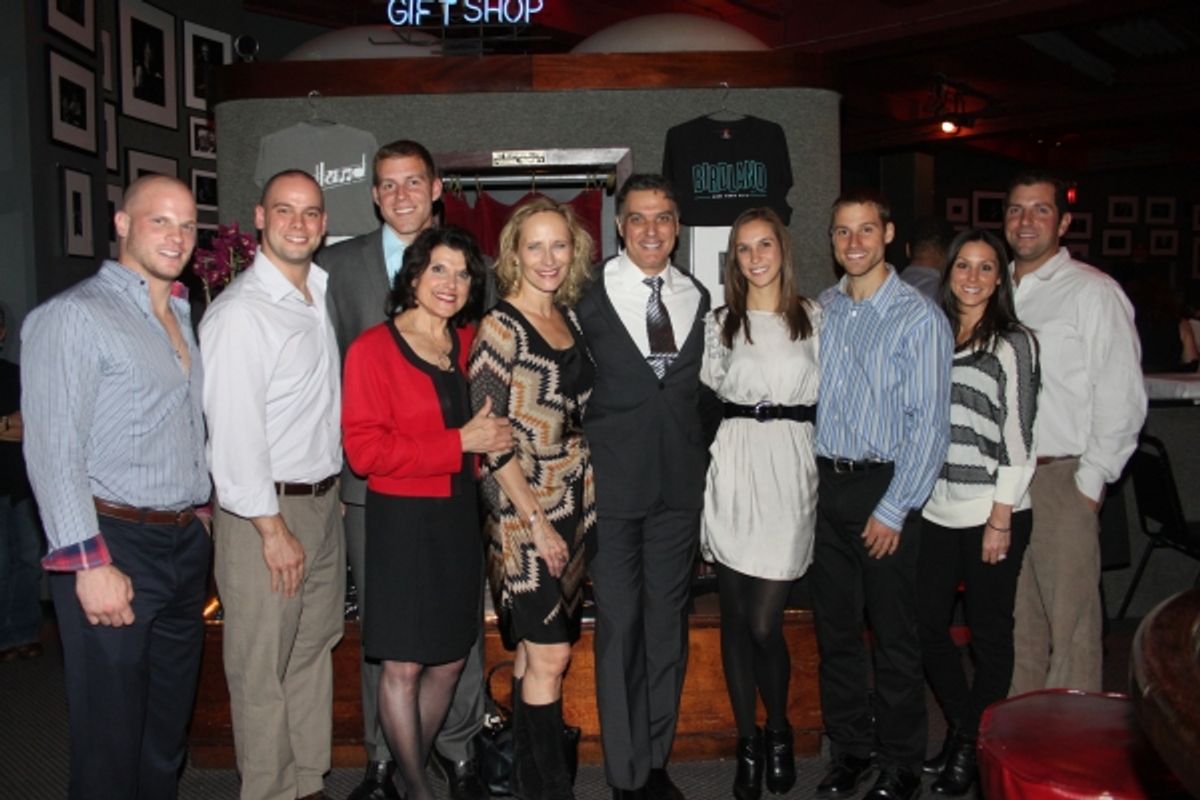 Denis Girlin, Matthew Mulvey, Mike Shannon, Joan Cuccioli Shannon, Laila Robins, Robert Cuccioli, Kristin Smith, Dan Shannon, Katie Miedler and Mark Miedler
 at 