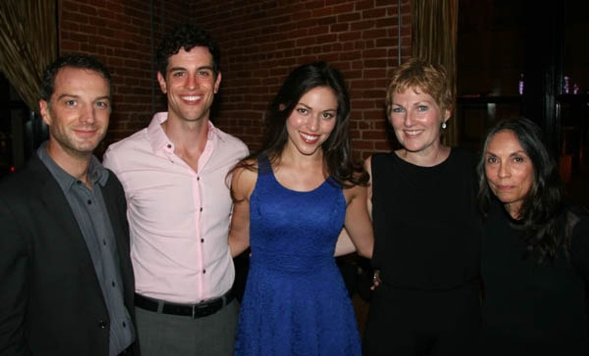 left to right: Euan Morton, Jeffrey Christopher Todd, Juliana Hansen, Joanna O'Brien, Kay Cole at 