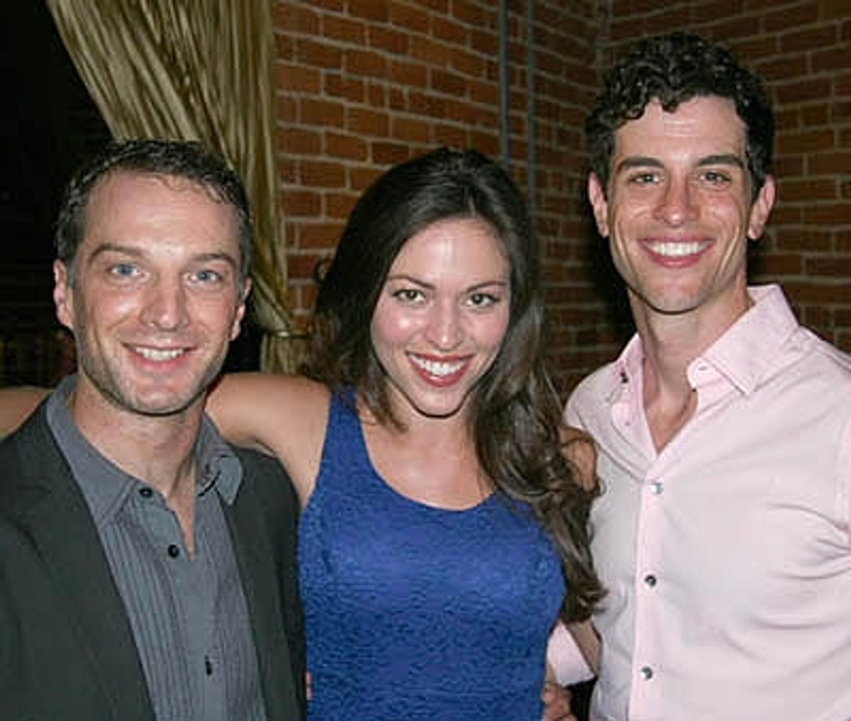 left to right: Euan Morton, Juliana Hansen, Jeffrey Christopher Todd at 