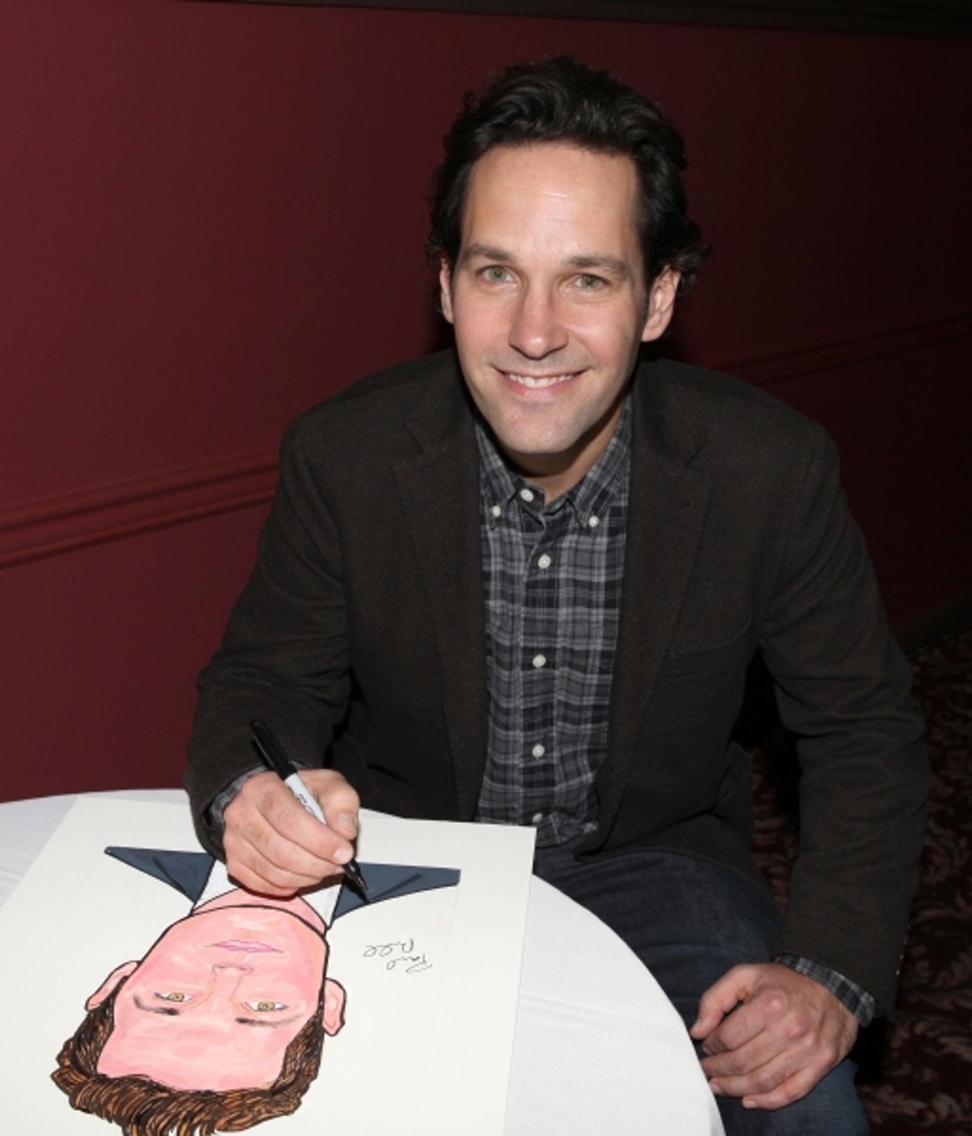 Photo Coverage: GRACE's Michael Shannon, Ed Asner and Paul Rudd Get Sardi's Caricatures!  Image