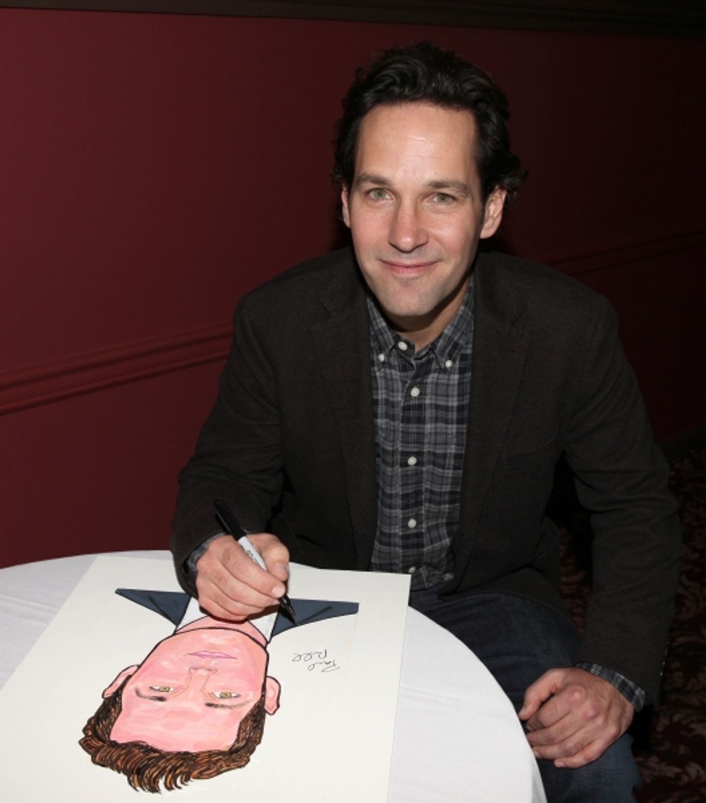Photo Coverage: GRACE's Michael Shannon, Ed Asner and Paul Rudd Get Sardi's Caricatures!  Image