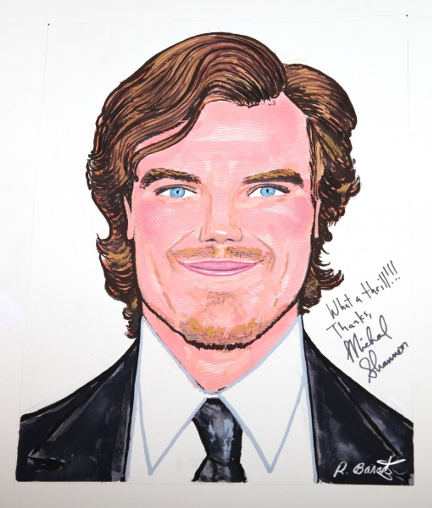 Photo Coverage: GRACE's Michael Shannon, Ed Asner and Paul Rudd Get Sardi's Caricatures!  Image