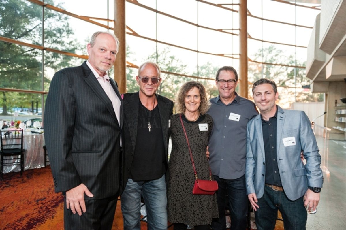 Arena Stage Executive Director Edgar Dobie; playwright-director Randy Johnson; Laura and Michael Joplin; and Kenny Nemes of JAM, Inc. at 