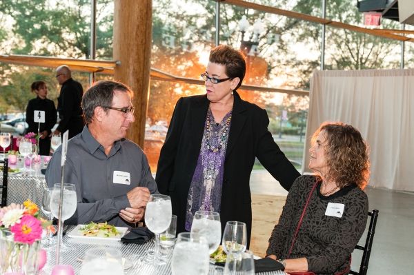 Arena Stage Artistic Director Molly Smith talks with Michael and Laura Joplin  Photo