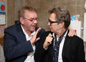From left, director Michael Colgan and actor Gary Oldman talk backstage after the ope Photo