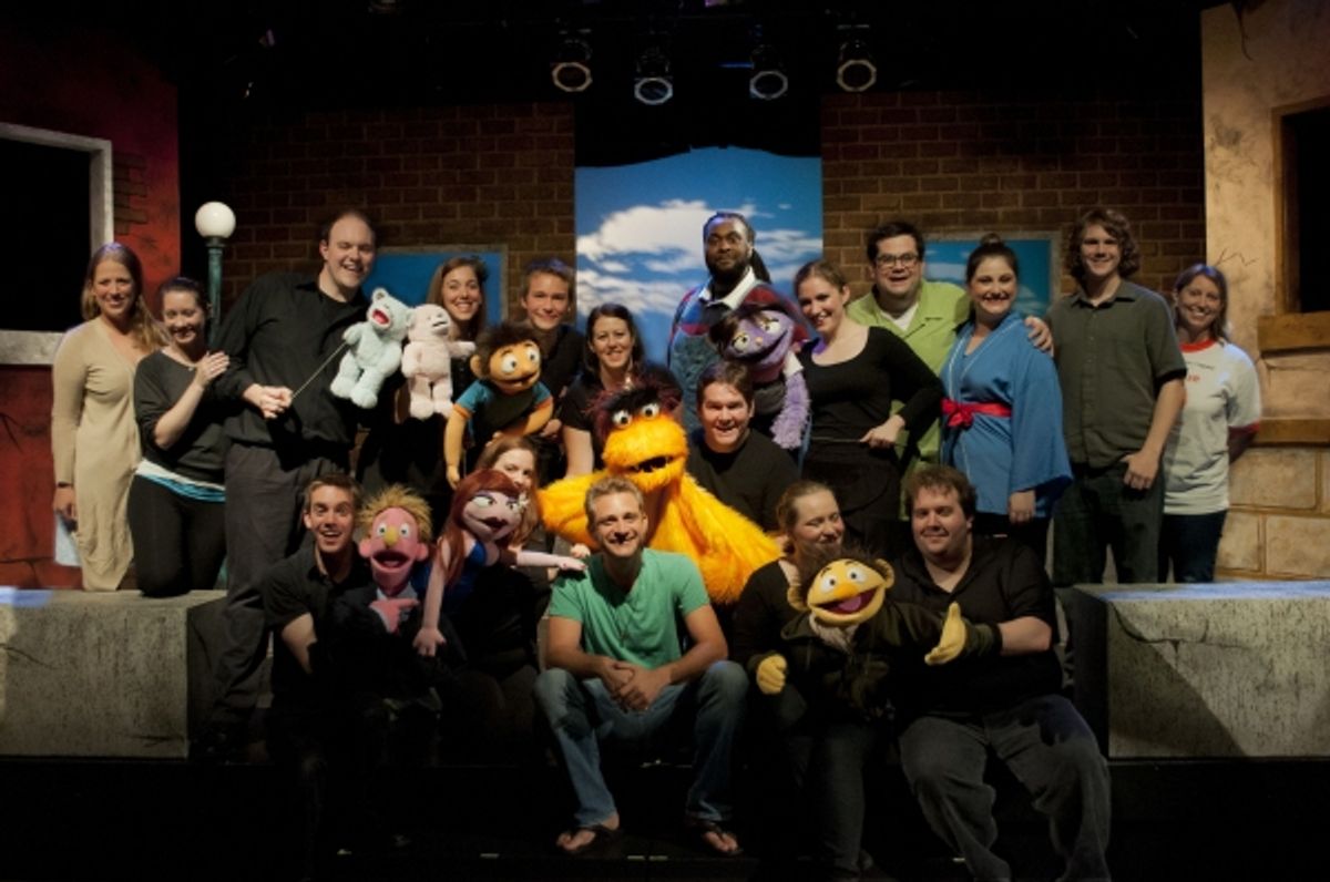 Avenue Q Original Composer Jeff Marx with Red Branch Theatre CompanyÃ¢â‚¬â„¢s Avenue Q Cast at 