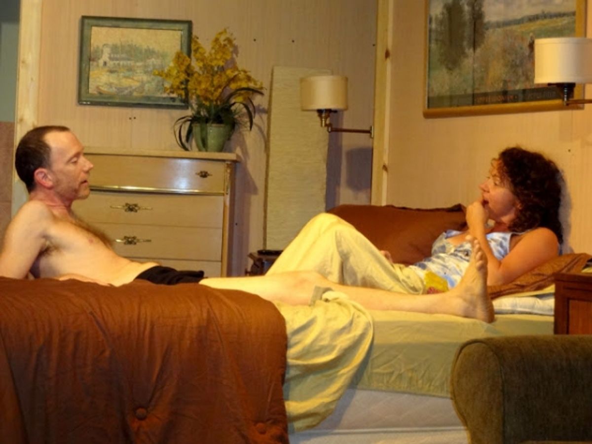 Mike O'Neill (Leo) and Michele Gagliano (Hilary) at 