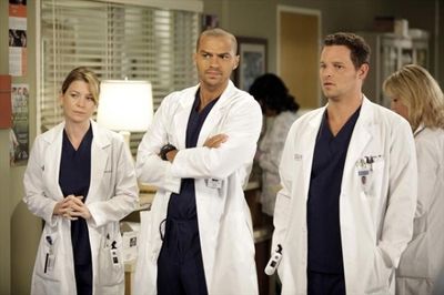 ELLEN POMPEO, JESSE WILLIAMS, JUSTIN CHAMBERS    Photo