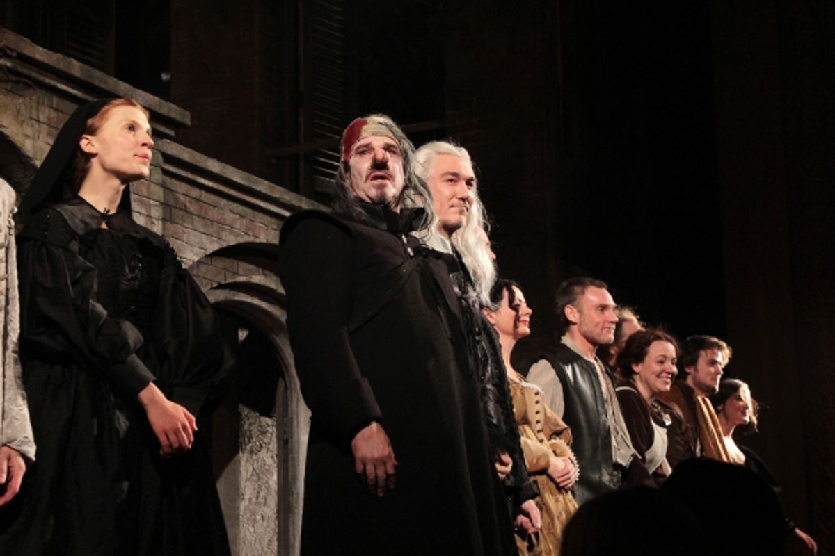 Clemence Poesy, Douglas Hodge, Patrick Page and the cast of Cyrano de Bergerac at 
