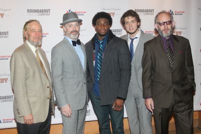 Bill Buell, Tim McGeever, Okieriete Onaodowan, Jack Cutmore-Scott and Max Baker  Photo