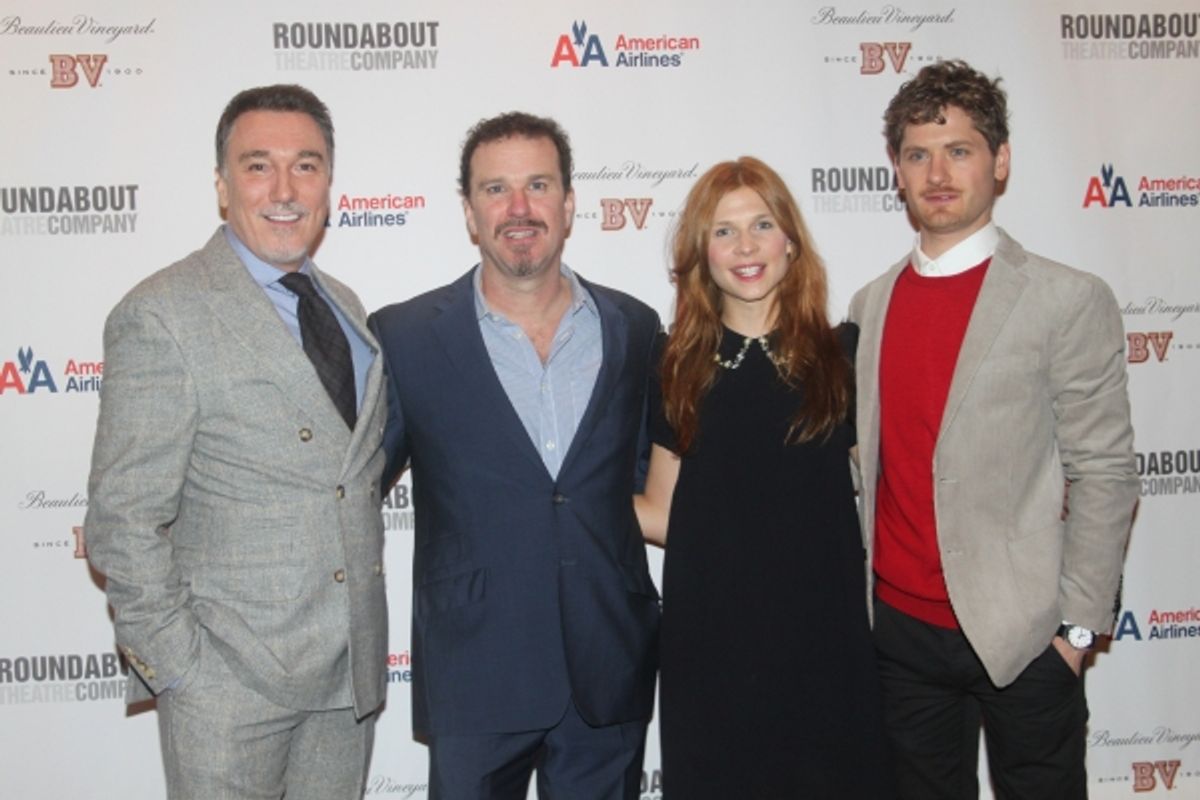 Patrick Page, Douglas Hodge, Clemence Poesy and Kyle Soller  at 
