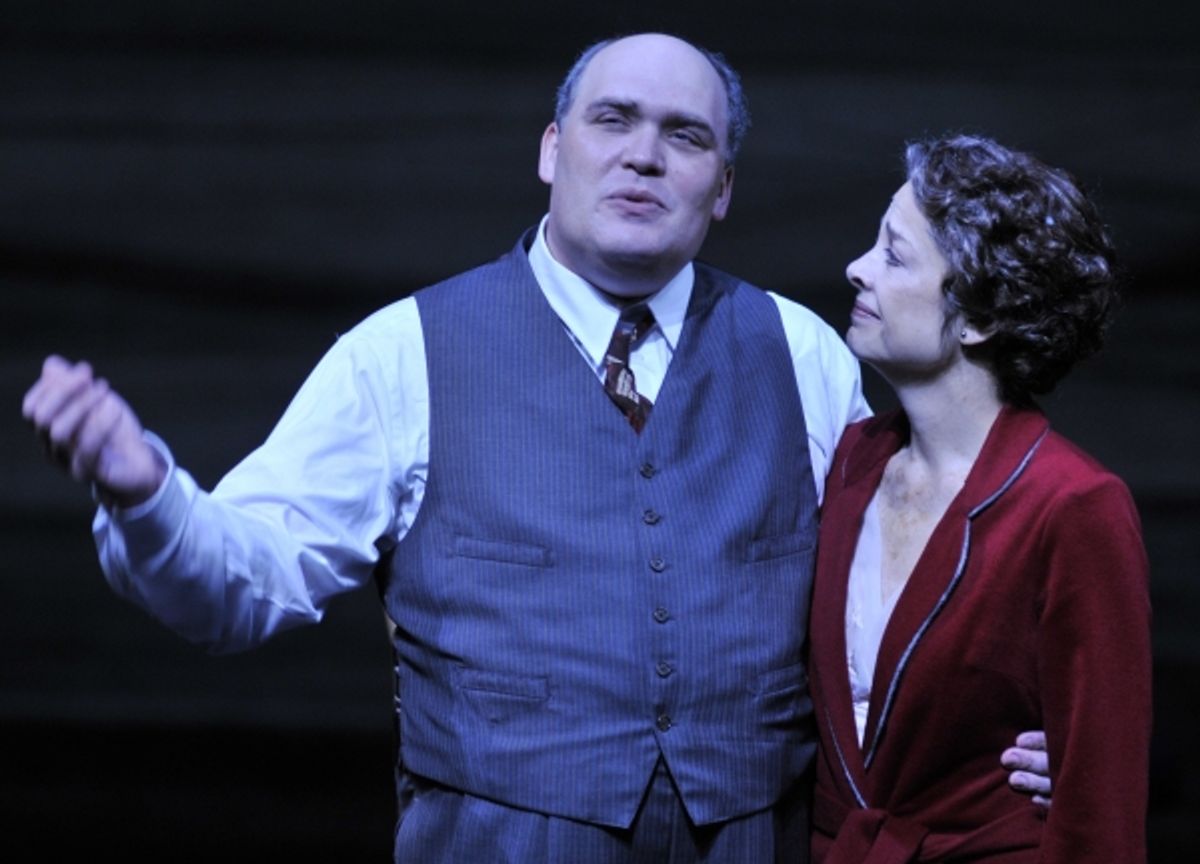 (Left to Right) Glenn Fleshler as Willy Loman and Josie de Guzman as Linda. at 