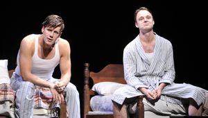 (Left to Right) Zachary Spicer as Biff and Jay Sullivan as Happy.
@ BroadwayWorld (Left to Right) Zachary Spicer as Biff and Jay Sullivan as Happy.
Photo