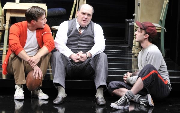 (Left to Right) Zachary Spicer as Biff, Glenn Fleshler as Willy Loman and Jay Sulliva Photo