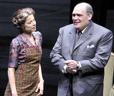 (Left to Right) Josie de Guzman as Linda and Glenn Fleshler as Willy Loman. 
 Photo