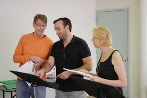 Dick Scanlan, Chris Hock and Julie Halston Photo