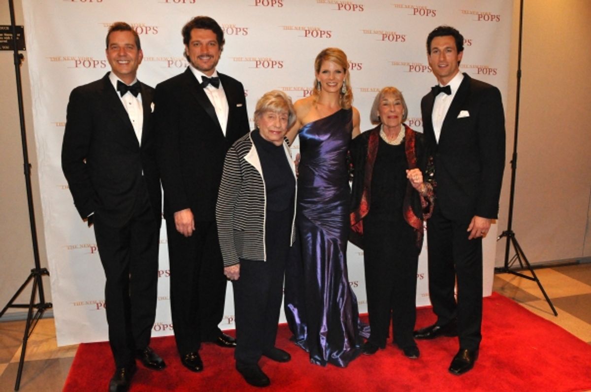 Steven Reineke, Paulo Szot, Alice Hammerstein, Kelli O'Hara, Mary Rodgers and Aaron Lazar at 