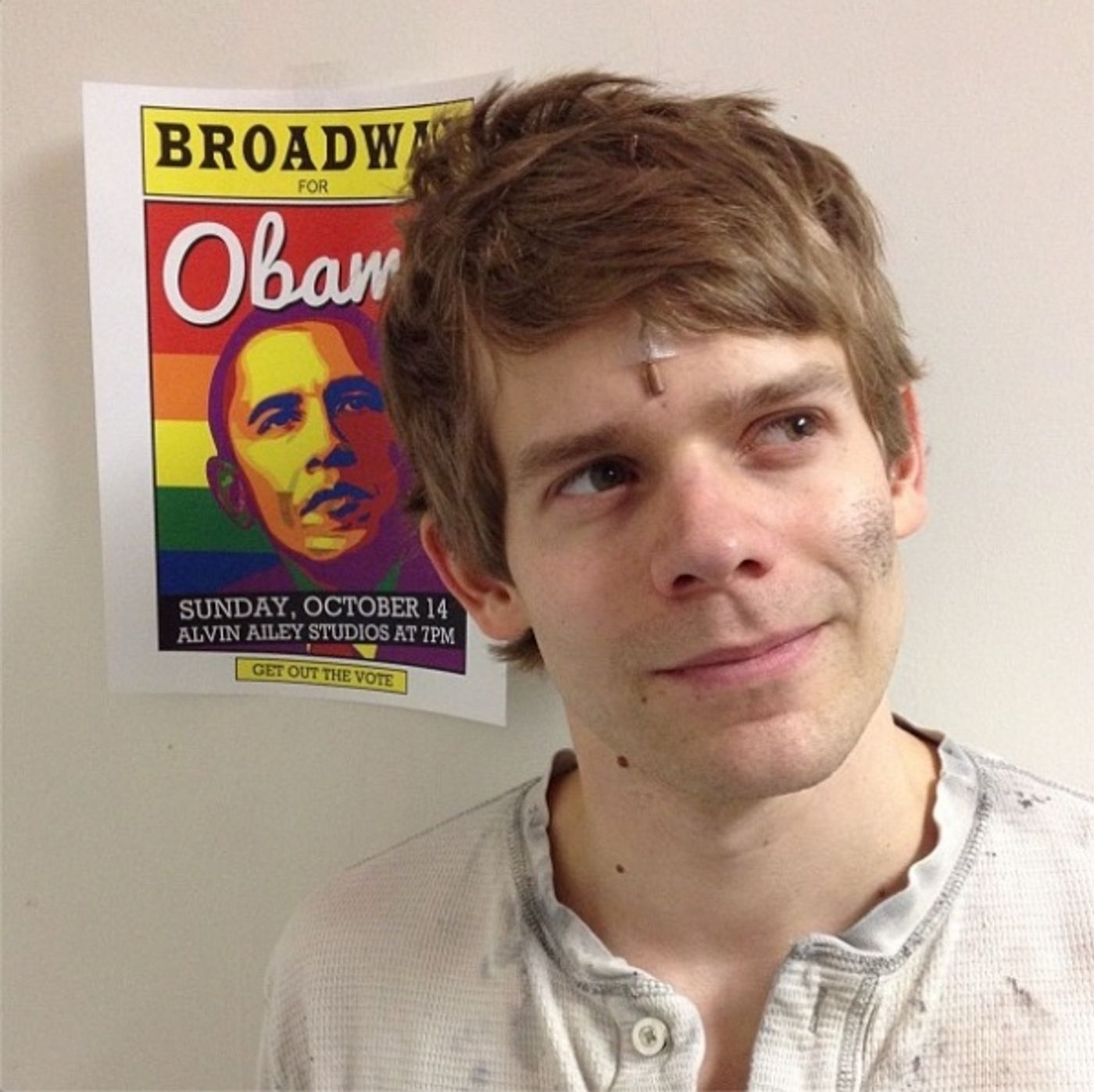 Photo Flash: Saturday Intermission Pics, Oct 13 - EVITA Mustaches, ONCE Pumpkins and More!  Image